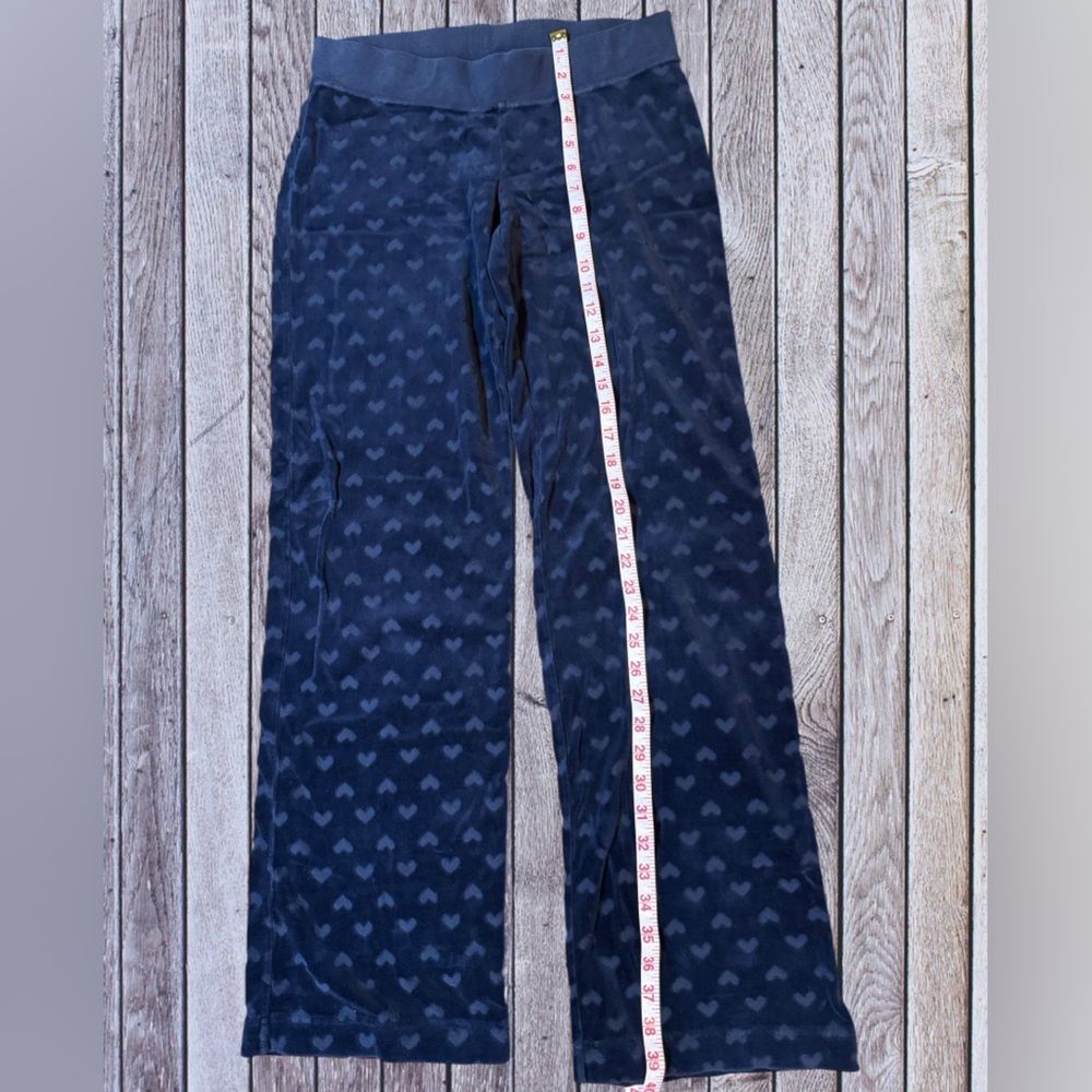 Juicy Couture Women’s Embossed Heart Pattern Velour Track Pants Size Small Y2K - Picture 5 of 9